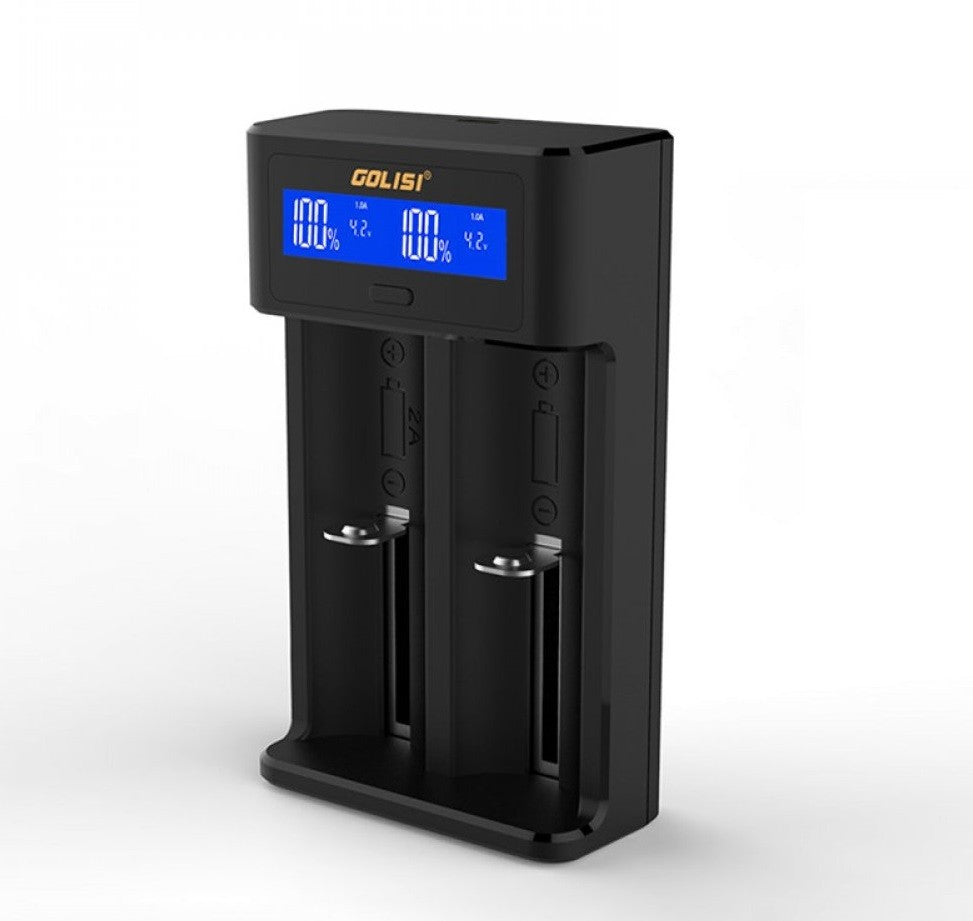 Golisi i2 Dual Battery Charger | Smart LCD display