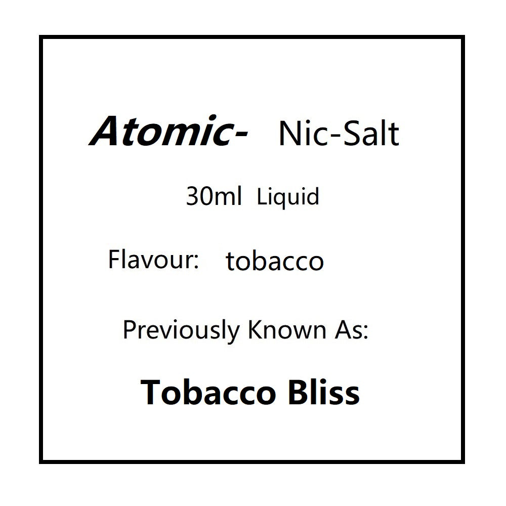 Atomic Salts Tobacco | Tobacco Bliss 30ml