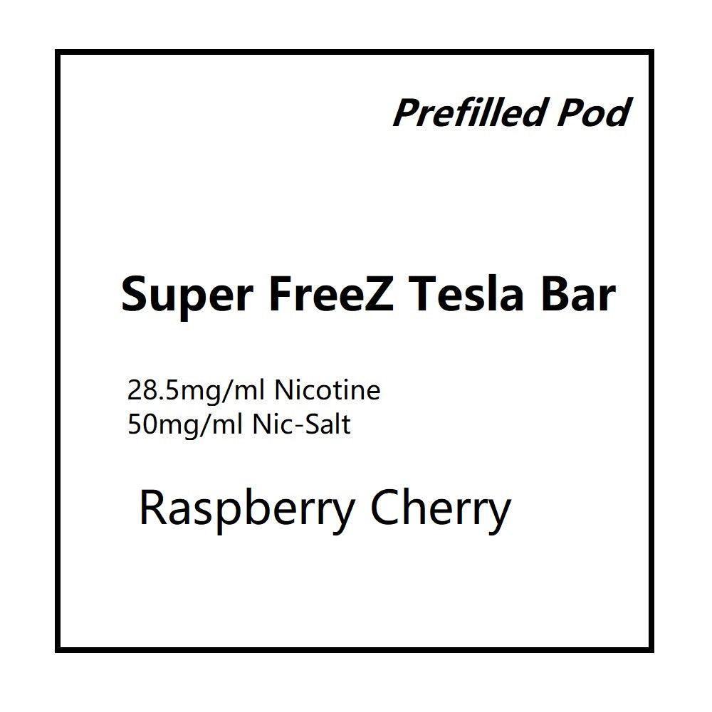 Super FreeZ Tesla Bar Pod- Raspberry Cherry