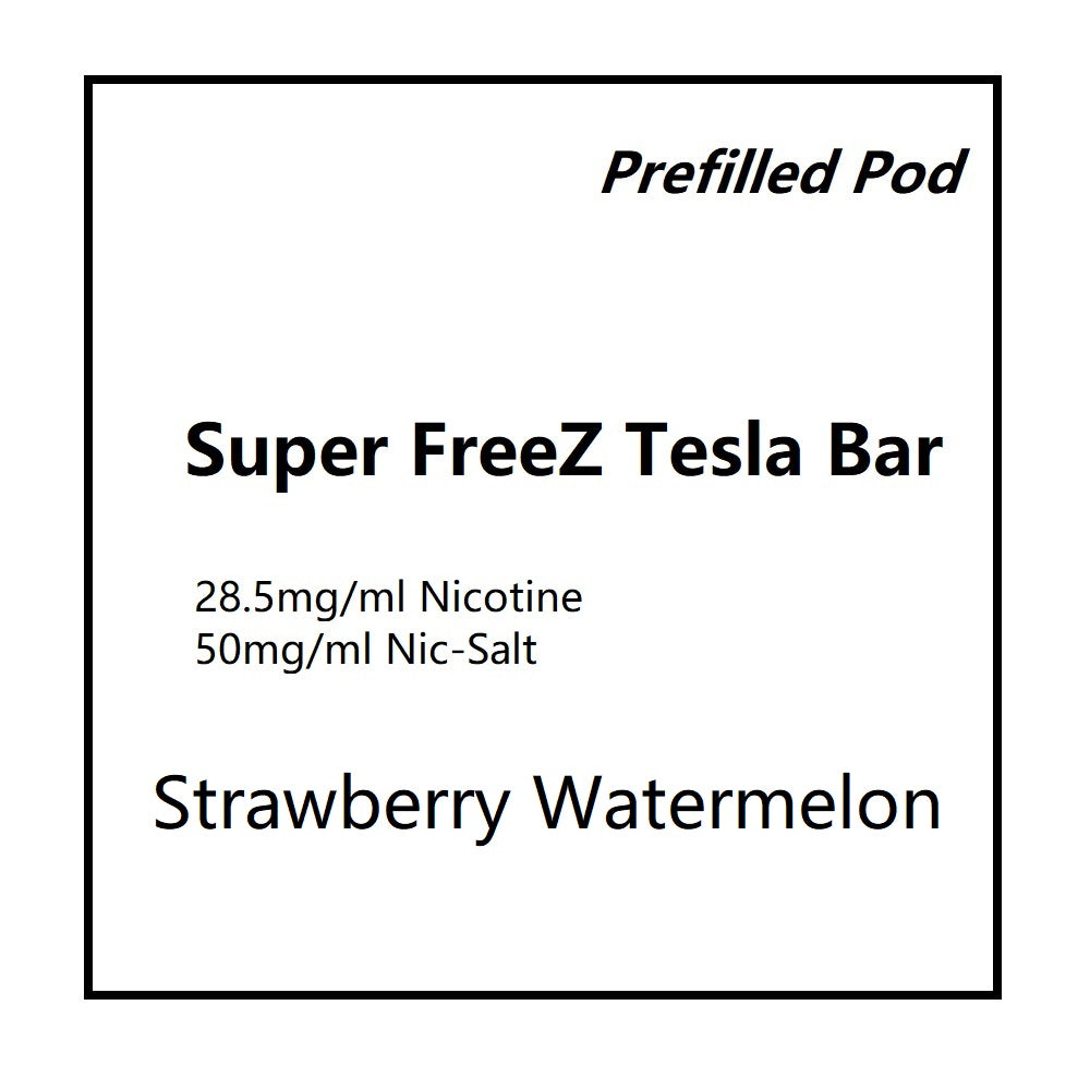 Super FreeZ Tesla Bar Pod- Strawberry Watermelon