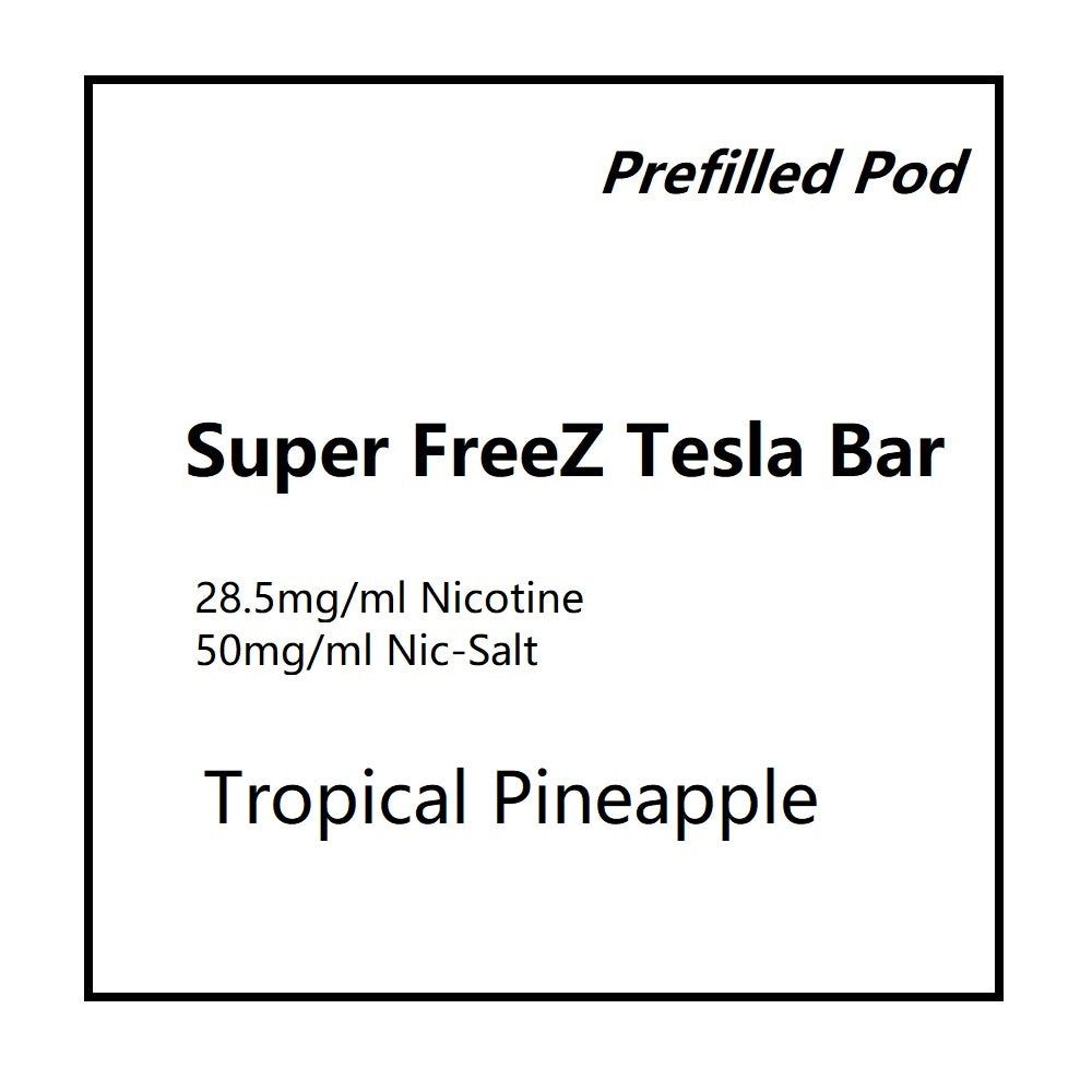 Super FreeZ Tesla Bar Pod- Tropical Pineapple