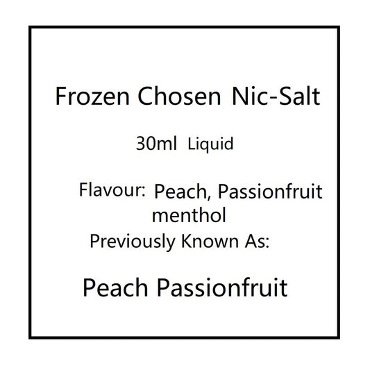 Frozen Peach  Passionfruit by Chosen Salts