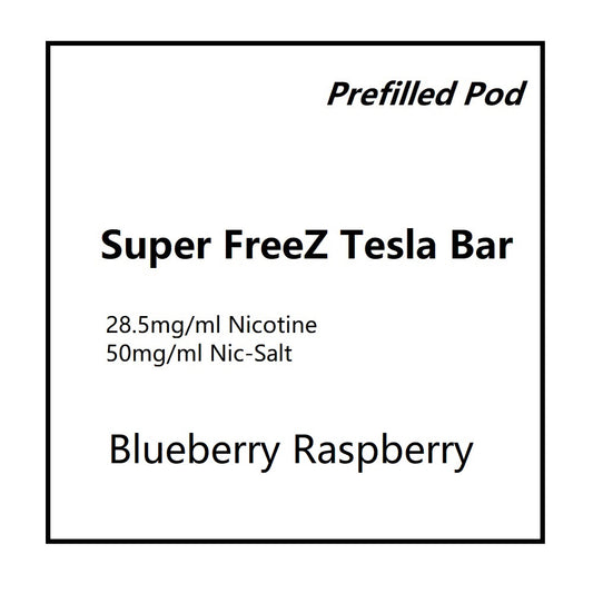 Super FreeZ Tesla Bar Pod- BlueBerry Raspberry