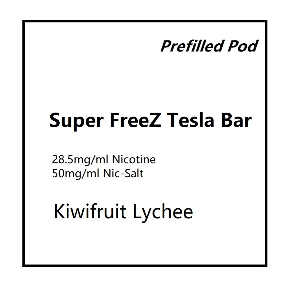 Super FreeZ Tesla Bar Pod- Kiwifruit Lychee