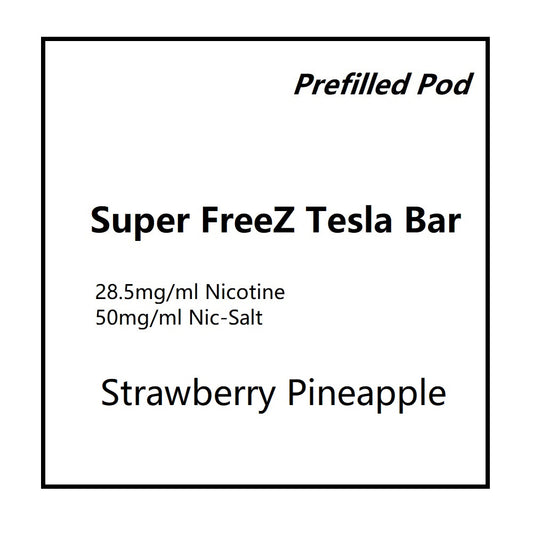 Super FreeZ Tesla Bar Pod- Strawberry Pineapple
